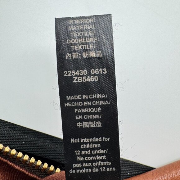 Fossil Light Brown Pebbled Leather Front Zipper Pockets Crossbody Bag Vtg - Picture 7 of 12